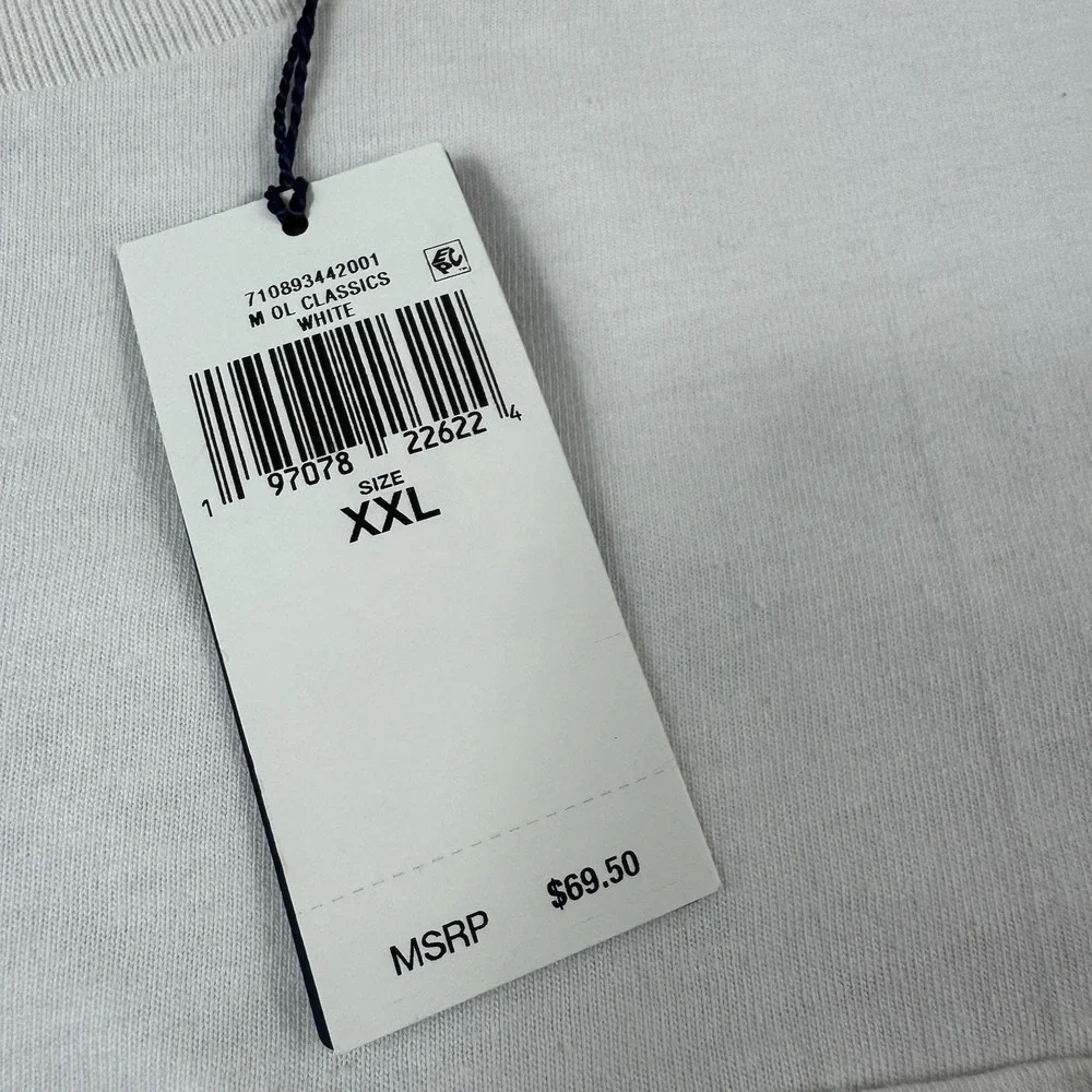 Polo Ralph Lauren White Pocket Mens S/S Cotton T Shirt SIze 2XL XXL NWT